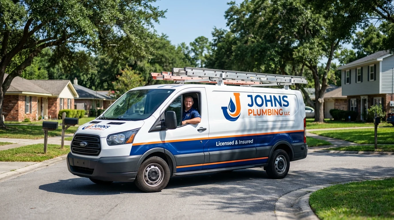 Johns Plumbing LLC service van in Marlinton, WV