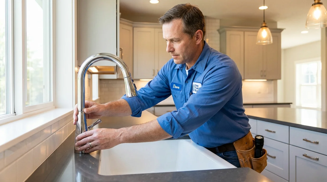 Kitchen faucet installation by Johns Plumbing LLC in Marlinton