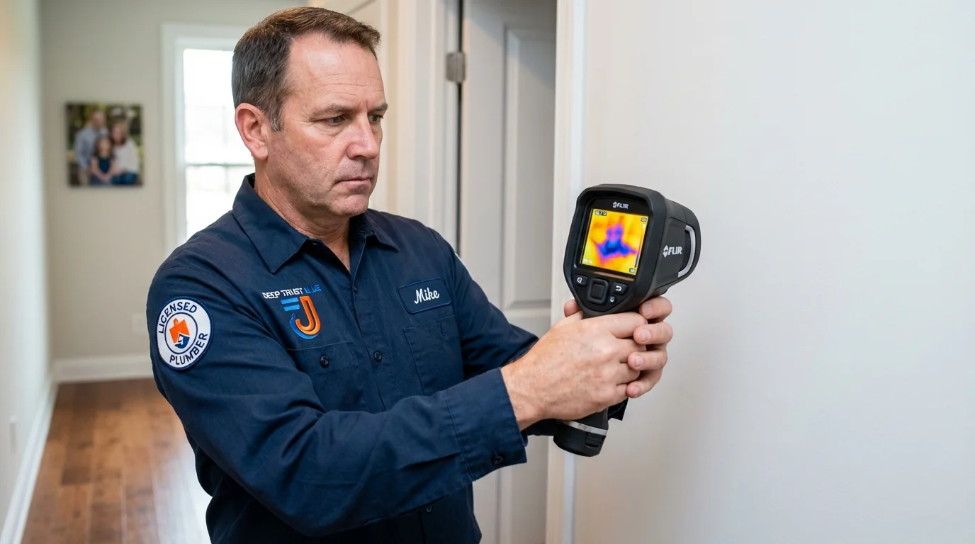 Thermal imaging leak detection by Johns Plumbing LLC in Marlinton